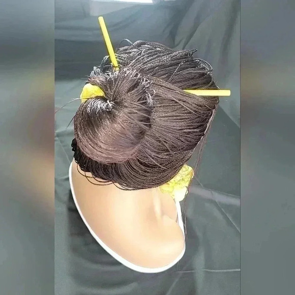 Braided full  Lace Wig Micro millions braids, medium, #99j red wine N… - Picture 6 of 17